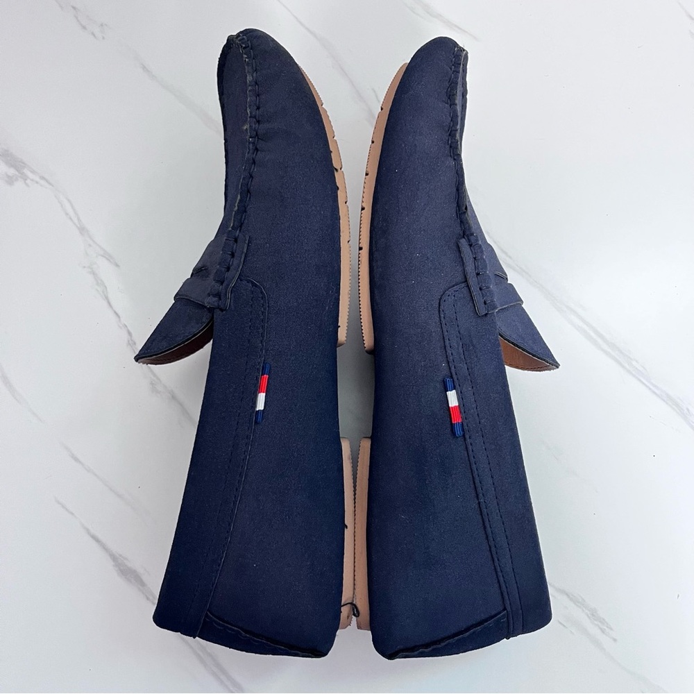 Tommy Hilfiger Navy Blue Suede Moccasin Loafer Size 11 - Picture 6 of 9
